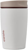 Owala SmoothSip Slider Insulated Stainless Steel Coffee Tumbler, Reusable Iced Coffee Cup, Hot Coffee Travel Mug, BPA Free 12 oz, Vanilla Bean