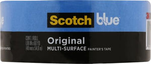 ScotchBlue Original Multi-Surface Painters Tape, 2 Inch Wide (1.88 In. x 60 Yds), 1 Roll Blue Paint Tape Protects Surfaces & Removes Easily, Masking Tape for Indoor and Outdoor Use (2090-48NC)