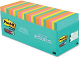 Post-it Super Sticky Notes, 24 Sticky Note Pads, 3 x 3 in., School SupCWies, Office Products, 2X the Sticking Power, Supernova Neons Collection