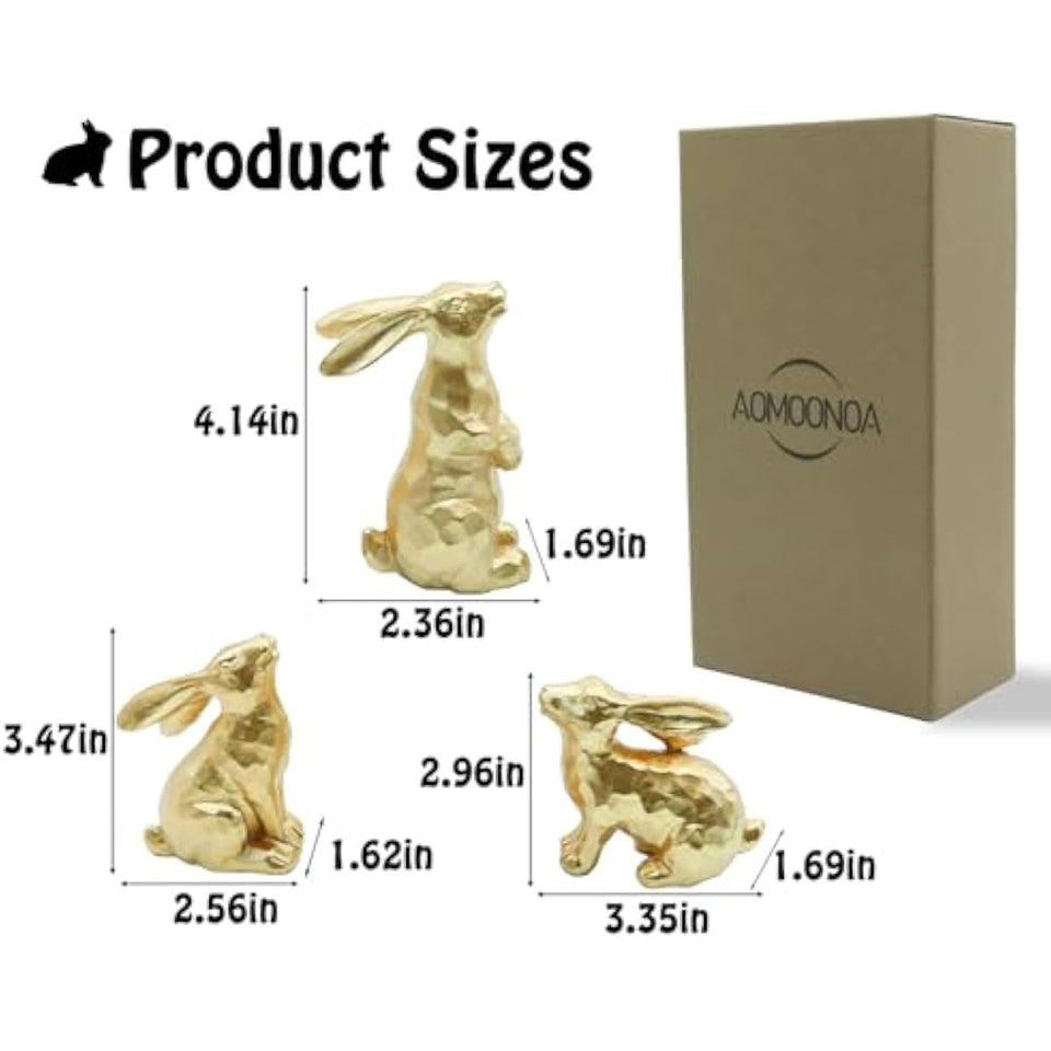 resin-gold-bunny-decor-rabbit-figurines-small-easter-bunny-set-of-3-antique-gold-collection