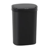 BestOffice | 13 Gallon Trash Can with Lid | Automatic Touchless Garbage Can | Odor Control | Modern Oval Design | Easy to Clean | Plastic | Black | Fits Any Kitchen, Bathroom, Office or Home