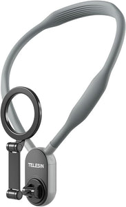 TELESIN Magnetic Neck Mount for Phones, Neck Cell Phone Holder POV/Vlog Selfie Mount Hand Free Phone Neck Holder Chest Stand Strap Video Recording for iPhone 17 16 15 14 13 12 Seires Android Phones