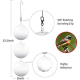 Hedoc large double-sided bird deterrents, 24pcs reflective bird scare discs for house and garden defense