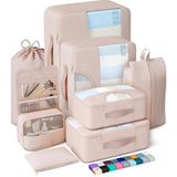 vekens 8-set packing cubes for beach vacation cruise ship travel essentials suitcase organizer bags
