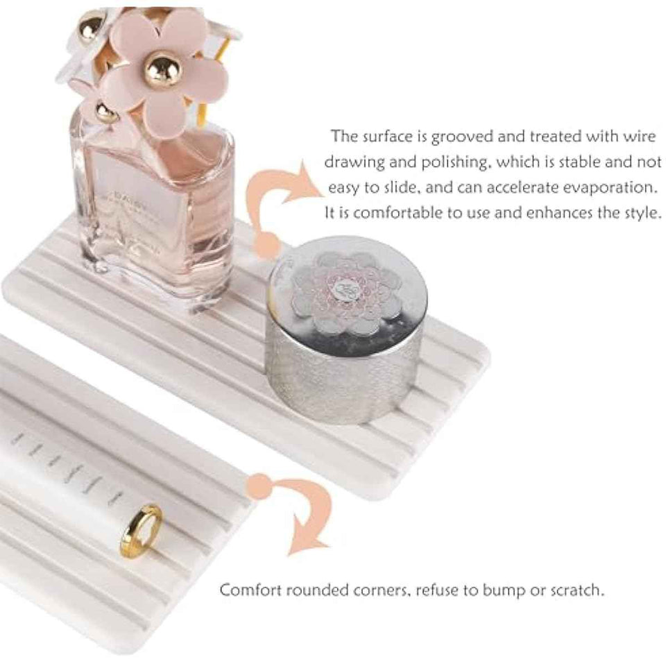 2 PCS water absorbent diatomite coasters with natural stone drying mat for kitchen counter accessories
