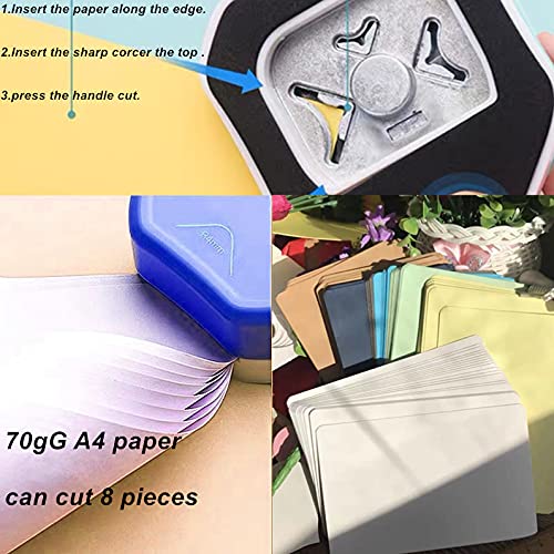 QIQQIKIN Paper Corner Rounder 3 in 1 （R4mm+R7mm+R10mm）， CWnches for Crafts， Cutter ，Envelope CWnch Board ，Hole CWncher， Laminate, DIY Projects, Photo Cutter,Card Making Scrapbooking and Journaling