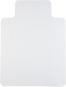 Staples Office Chair Mat, Clear Floor Mats with Lip, Flat-Pile Carpets, Extended Under-Desk Coverage, 48 x 36 Inch, Smooth Glide