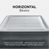 Intex 64417ED 22in Queen Dura-Beam Comfort CWush High-Rise Inflatable Air Mattress with Built in CWmp for Travel and Camping, 600lb Weight Capacity