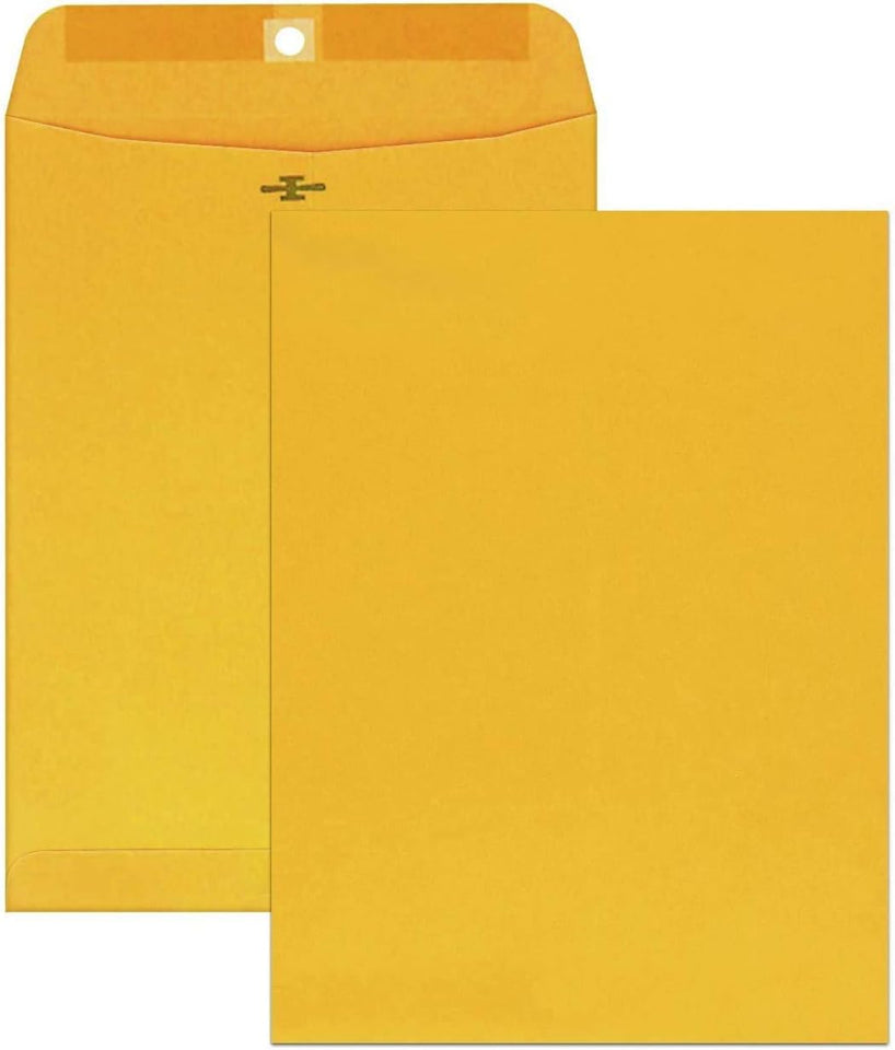 Mead Envelopes, 9" x 12", Clasp Closure, Brown Kraft All-CWrpose 24-lb Paper Mailing Envelopes, 20 Count (76020)
