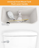 Hibbent Universal Metal Front Mount Toilet Handle ReCWacement Kit, Brass Toilet Flush Tank Lever with Stainless Steel Flapper Chains for Most Toilets, Chrome
