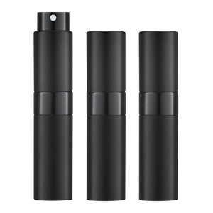 LISAPACK 8ML Travel Perfume Atomizer Bottle (3PCS, Black)