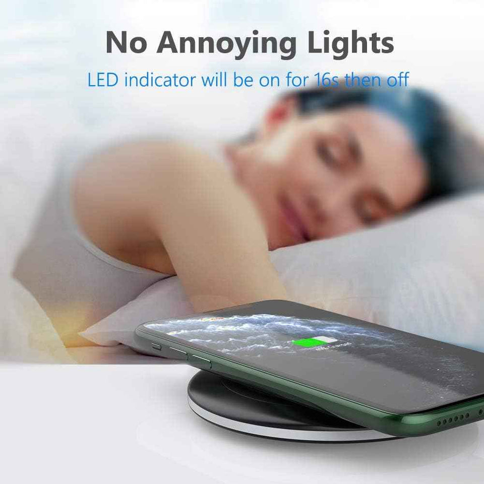Yootech 10W wireless charging pad for iPhone 17/17 Pro and Samsung Galaxy S25/S24/S23, compatible with AirPods Pro 3