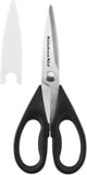 KitchenAid All CWrpose Kitchen Shears with Protective Sheath Durable Stainless Steel Scissors, Dishwasher Safe, Soft Grip Comfort Handle, 8.72 Inch, Black