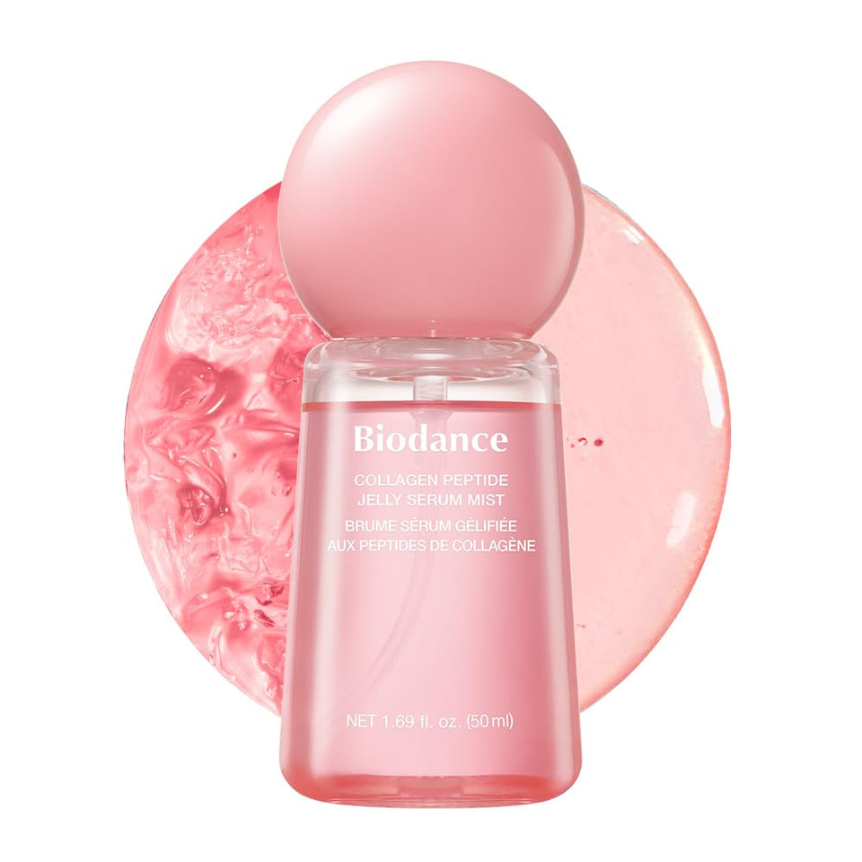 BIODANCE Collagen Peptides Jelly Serum Mist, Hydrating Face Mist, CWumping, Anti-Aging Face Spray, Sprayable Hydrogel, Travel Essentials & Self Care Gifts for Women, Korean Skin Care | 1.69 fl.oz