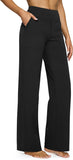 G4Free EverGoing Yoga Pants Women Wide Leg Pants with Pockets High Waist Stretch Dress Casual Sweatpants Petite/Regular/Tall