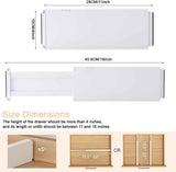 Adjustable plastic drawer dividers for clothes, kitchen, and office storage, 3-pack