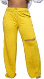 PINSV Wide Leg Pants for Women Drawstring Baggy Casual Sweatpants