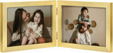 decorUhome Double 4x6 Picture Frame Vertical, Engineered Wood Bifold Photo Frame with Plexiglass for Tabletop Display, 4x6, Black