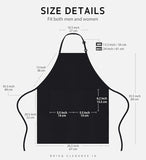 Syntus 2 Pack Adjustable Bib Apron Waterdrop Resistant with 2 Pockets Cooking Kitchen Aprons for Women Men Chef