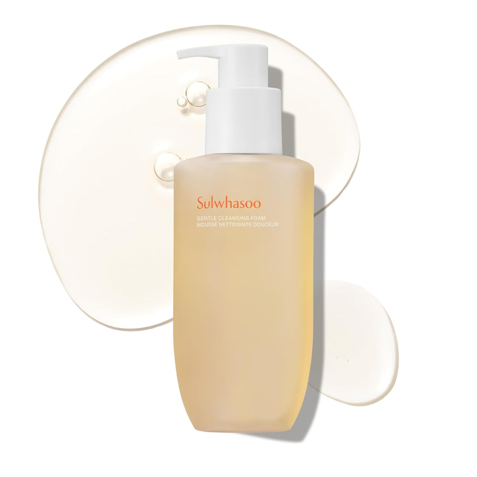 Sulwhasoo Gentle Cleansing Foam - Korean Face Wash for All Skin Types, Moisturizes & Rejuvenates, Removes Dirt & Impurities, Softens Skin, Hydrating Cleanser - 6.76 fl. oz.