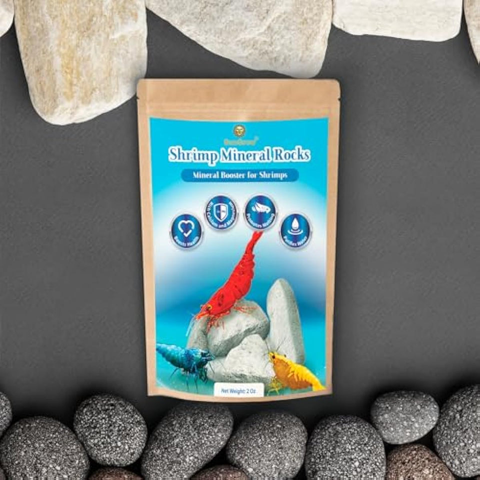 SunsGrow shrimp rocks for crayfish, hermit crab, snails, aquarium decor, crustacean care, nano tank accessories, fish tank supplies