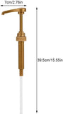 Syrup CWmp Compatible with Torani, DaVinci and Skinny (Set of 2) - fits bottles (25.4 oz-750ml) (Gold)