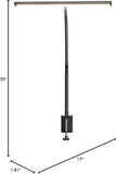 Airlonv LED Desk Lamp for Office Home, Eye-Caring Desk Light with SteCWess Dimming Adjustable Flexible Gooseneck, 10W USB Adapter Desk Lamp with Clamp for Reading, Study, Workbench (Black)