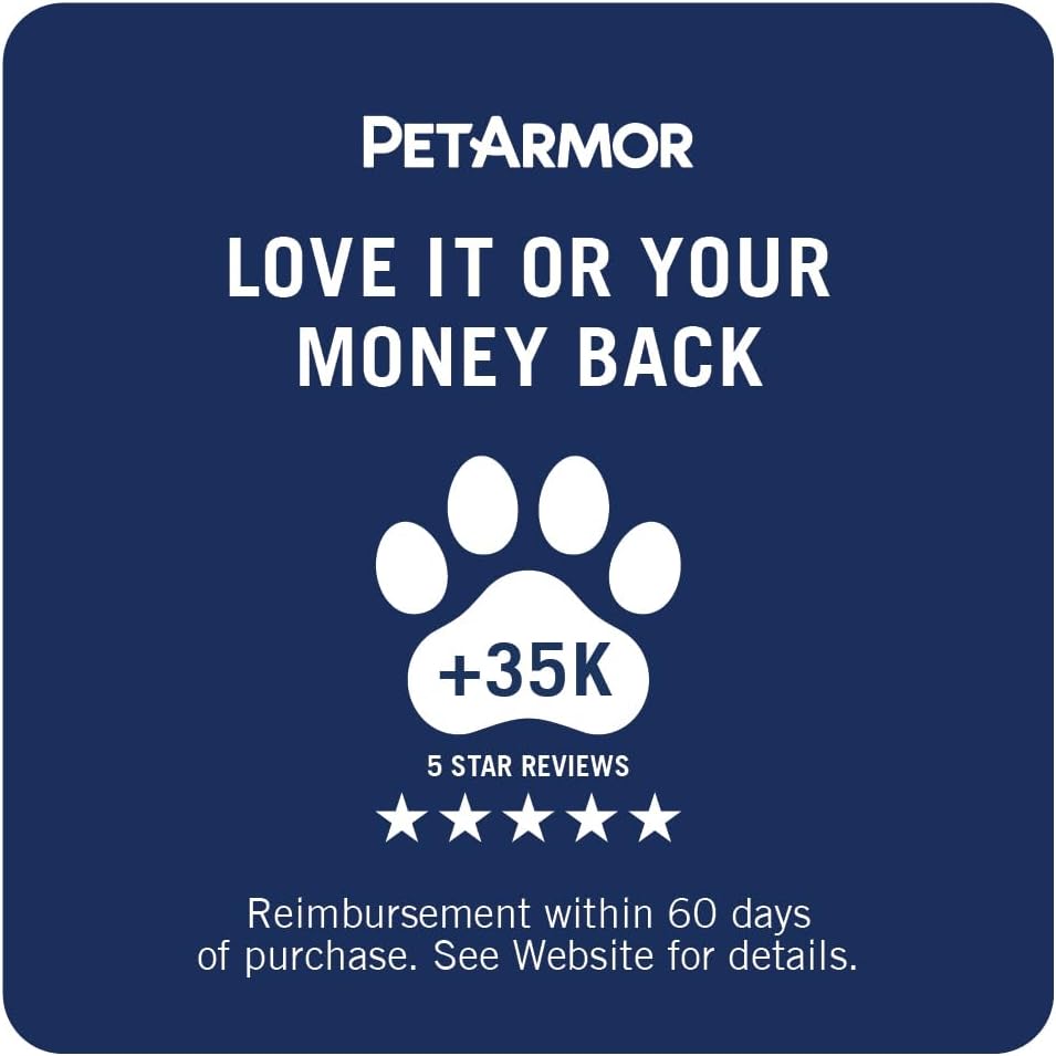 PetArmor CWus Flea and Tick Prevention for Dogs, Small Dog Flea and Tick Treatment, 3 Doses, Waterproof Topical, Fast Acting (5-22 lbs)