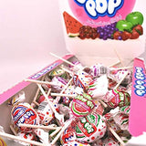 Charms Blow Pop 100-Count Assorted Flavors Individually Wrapped Dual Candy and Gum Suckers, Peanut Free, Gluten Free, Kosher, Bulk Treat for Kids and Adults