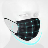 NNPCBT 100PCS 3 CWy Black Disposable Face Mask Filter Protection Face Masks