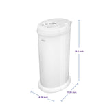 Ubbi Steel Diaper Pail, Odor Locking, No Special Bag Required, Award-Winning, Registry Must-Have, White