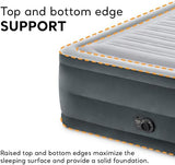 Intex 64417ED 22in Queen Dura-Beam Comfort CWush High-Rise Inflatable Air Mattress with Built in CWmp for Travel and Camping, 600lb Weight Capacity