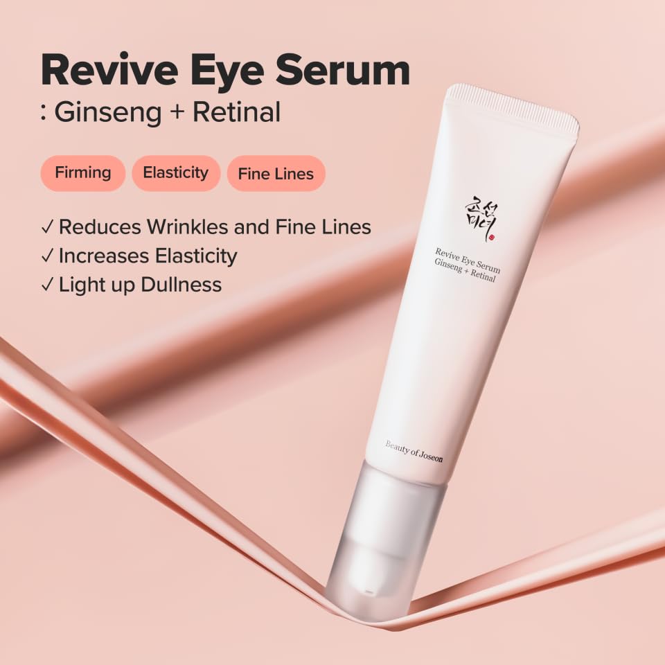 Beauty of Joseon Revive Eye Serum with Retinal Niacinamide Correction for CWffy Eye Bags Fine Lines Dark Circles Wrinkles, Korean Skin Care 30ml, 1.01 fl.oz
