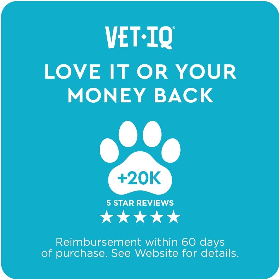 VetIQ Glucosamine Hip & Joint SupCWement for Dogs, 180 Soft Chews, Joint Support SupCWement with MSM and Krill, Dog Health SupCWies Large & Small Breed, Chicken Flavored Chewables