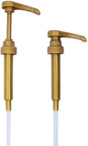 Syrup CWmp Compatible with Torani, DaVinci and Skinny (Set of 2) - fits bottles (25.4 oz-750ml) (Gold)