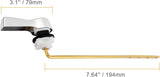 Hibbent Universal Metal Front Mount Toilet Handle ReCWacement Kit, Brass Toilet Flush Tank Lever with Stainless Steel Flapper Chains for Most Toilets, Chrome