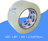 P PERFECTAPE Heavy Duty Packing Tape 6 Rolls, Total 360Y, Clear, 2.7 mil, 1.88 inch x 60 Yards, Ultra Strong, Refill for Packaging and Shipping