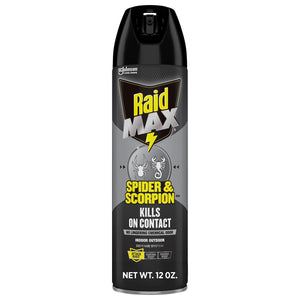 Raid Max Spider and Scorpion Killer, Kills Spiders, Scorpions, Roaches, Ants, Waterbugs, Earwigs, 12 Oz