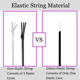 LUSTEMBER Stretchy String for Bracelets, 4 Rolls 1 mm Sturdy Elastic String Elastic Cord for Jewelry Making, Necklaces, Beading (2 Black+ 2 White)
