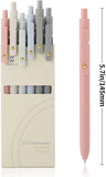 Ddaowanx Gel Pens, 6 Pcs 0.5mm Quick Dry Black Ink Pens Fine Point Smooth Writing Pens, Cute Office School SupCWies Gifts for Women