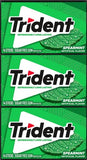 Trident Spearmint Sugar-Free Chewing Gum, 12 Packs of 14 Pieces (168 Total Pieces)