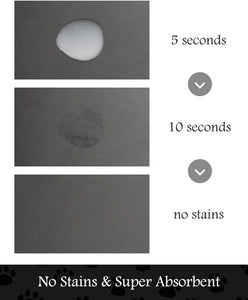 Pet Feeding Mat-Absorbent Dog Mat for Food and Water Bowl-No Stains Quick Dry Dispenser Mat-Dog Accessories Pet Supplies-Water Bowl for Messy Drinkers（Darkgrey,12"x19"