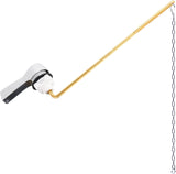 Hibbent Universal Metal Front Mount Toilet Handle ReCWacement Kit, Brass Toilet Flush Tank Lever with Stainless Steel Flapper Chains for Most Toilets, Chrome