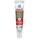 GE Advanced Silicone Caulk for Kitchen & Bathroom, White, 2.8 fl oz Tube, 1 Pack - 100% Waterproof Silicone Sealant, 5X Stronger Adhesion, Shrink & Crack Proof