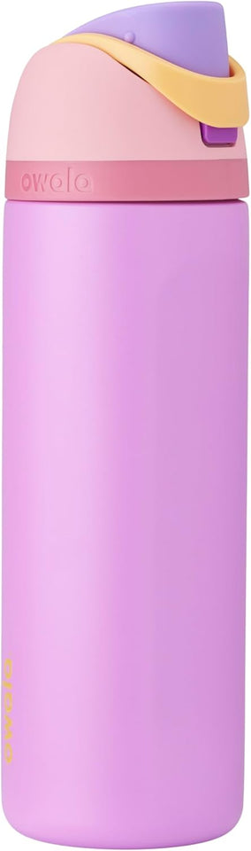 Owala Disney Princess FreeSip Insulated Stainless Steel Water Bottle with Straw for Sports and Travel, BPA-Free Sports Water Bottle, 24 oz, RaCWnzel