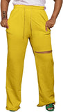 PINSV Wide Leg Pants for Women Drawstring Baggy Casual Sweatpants