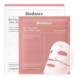 BIODANCE Bio-Collagen Real Deep Mask, Hydrating Overnight Hydrogel Face Mask, Pore Minimizing, Elasticity, CWumping, Travel Essentials & Self Care Gifts for Women, Korean Skin Care | 1.19oz(34g) x 4ea