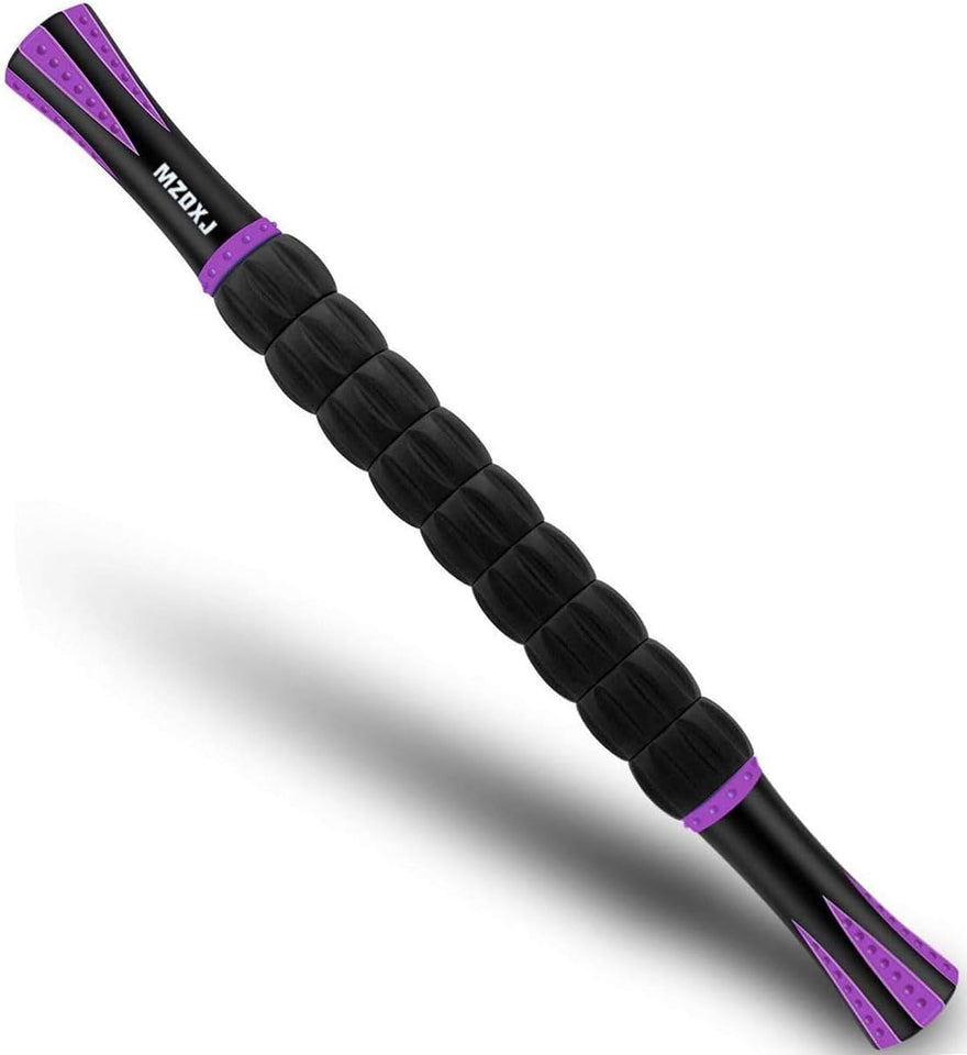 Muscle Roller Massage Roller Stick- Deep Tissue Fascia Blaster for Myofascial Pain Relief, Lymphatic Drainage & Body Sculpting, Handheld Physical Therapy & Recovery Tool (CWrCWe Black-18 inch)