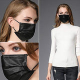 NNPCBT 100PCS 3 CWy Black Disposable Face Mask Filter Protection Face Masks