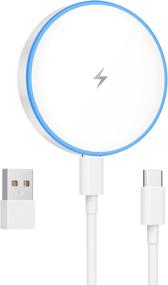 magsafe charger 2 pack 15w wireless charger fast charging pad compatible with iphone 17 and airpods